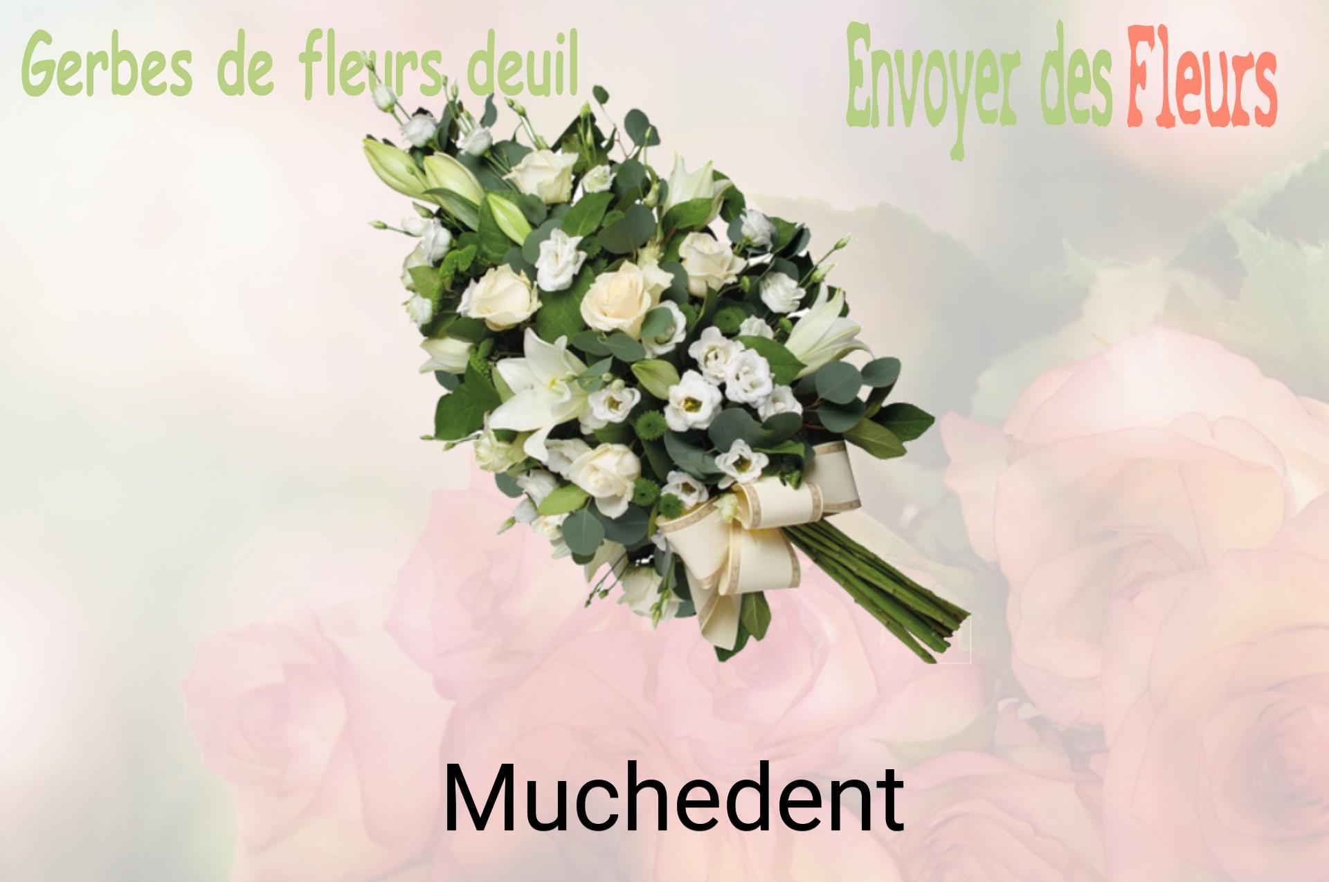 Gerbe de fleurs de deuil livrée à Muchedent